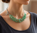 Green Aluminum Wire Choker Necklace