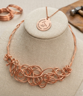 Copper Wire Abstract Twisted Choker Necklace