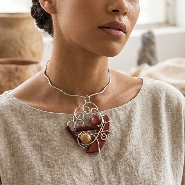 Earth & Element Wire Sculptural Choker