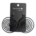 Black Spiral Wire Earrings