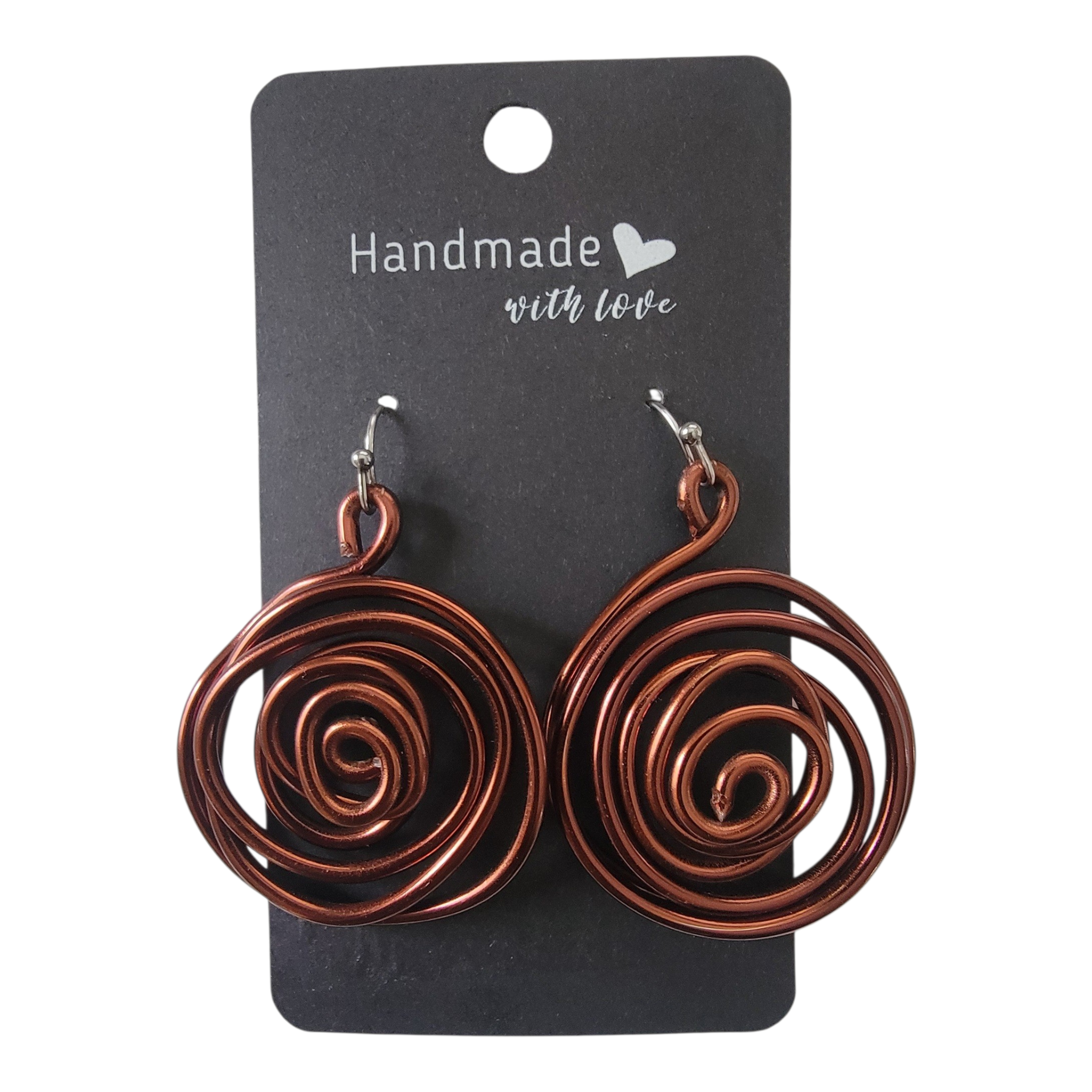 Bronze/Brown Spiral Coil Earrings