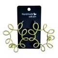 Yellow/Lime aluminum wire loop earrings