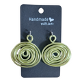 Yellow/Lime Multi Spiral Aluminum Wire Earrings