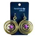 Gold Layered Spiral Aluminum Wire Earrings