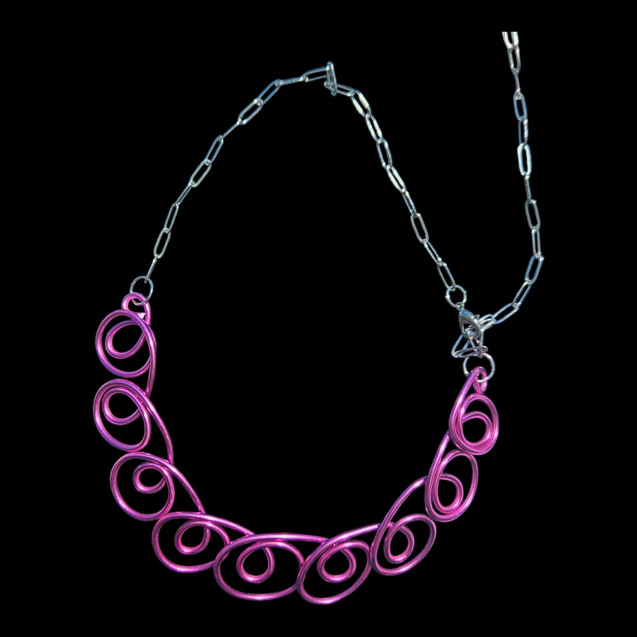 Purple Aluminum Wire Spiral & LoopsChoker