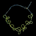 Yellow-lime Aluminum Wire Sculpted Choker