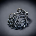 Black Abstract Twisted Wire Bracelet