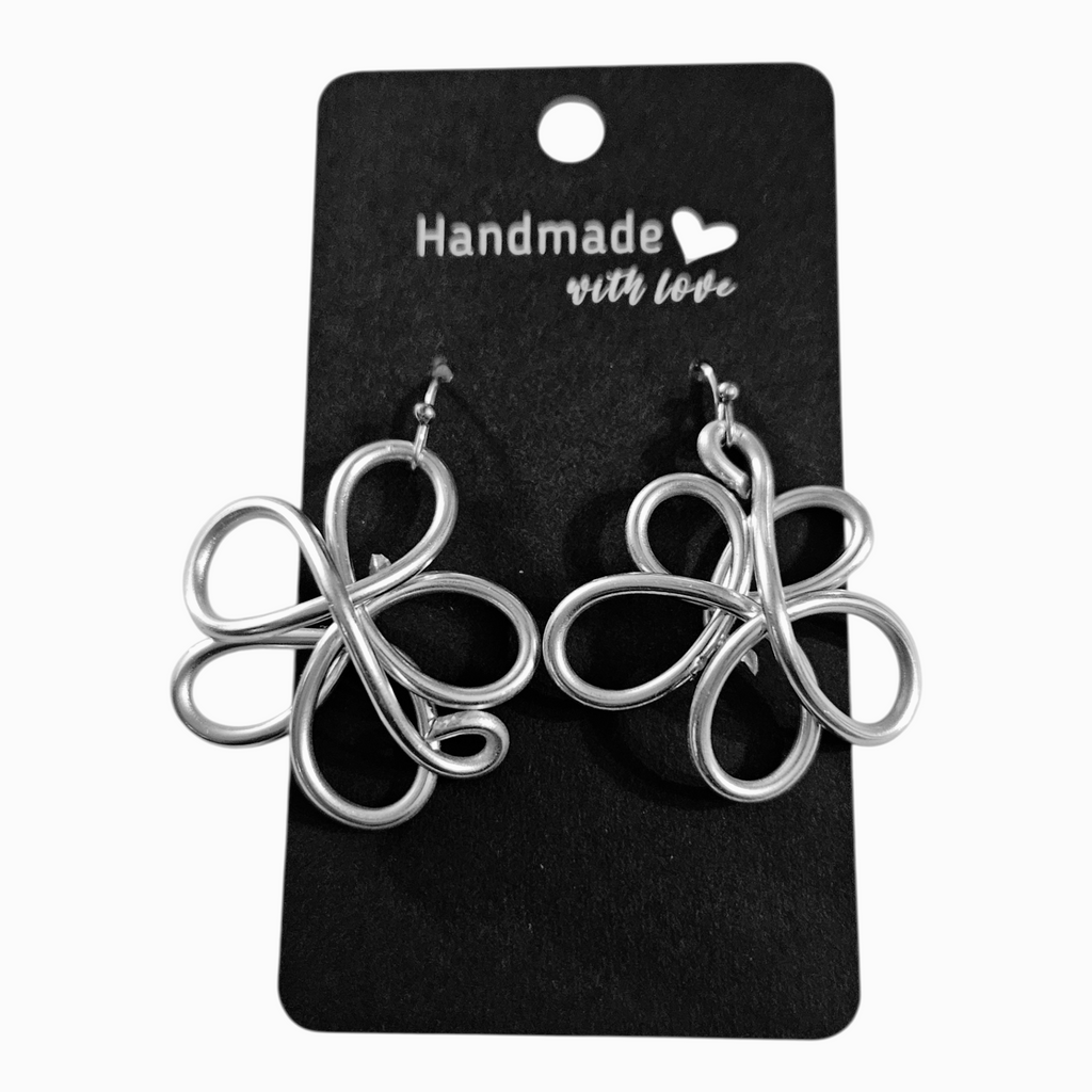 Silver Aluminum Wire Earrings
