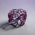 Purple Aluminum Wire Free-form Cuff Bracelet