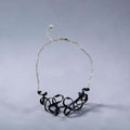 Black Flattened Ribbon-like Aluminum Wire Choker Necklace