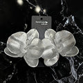 Silver Latex Orchid Earrings