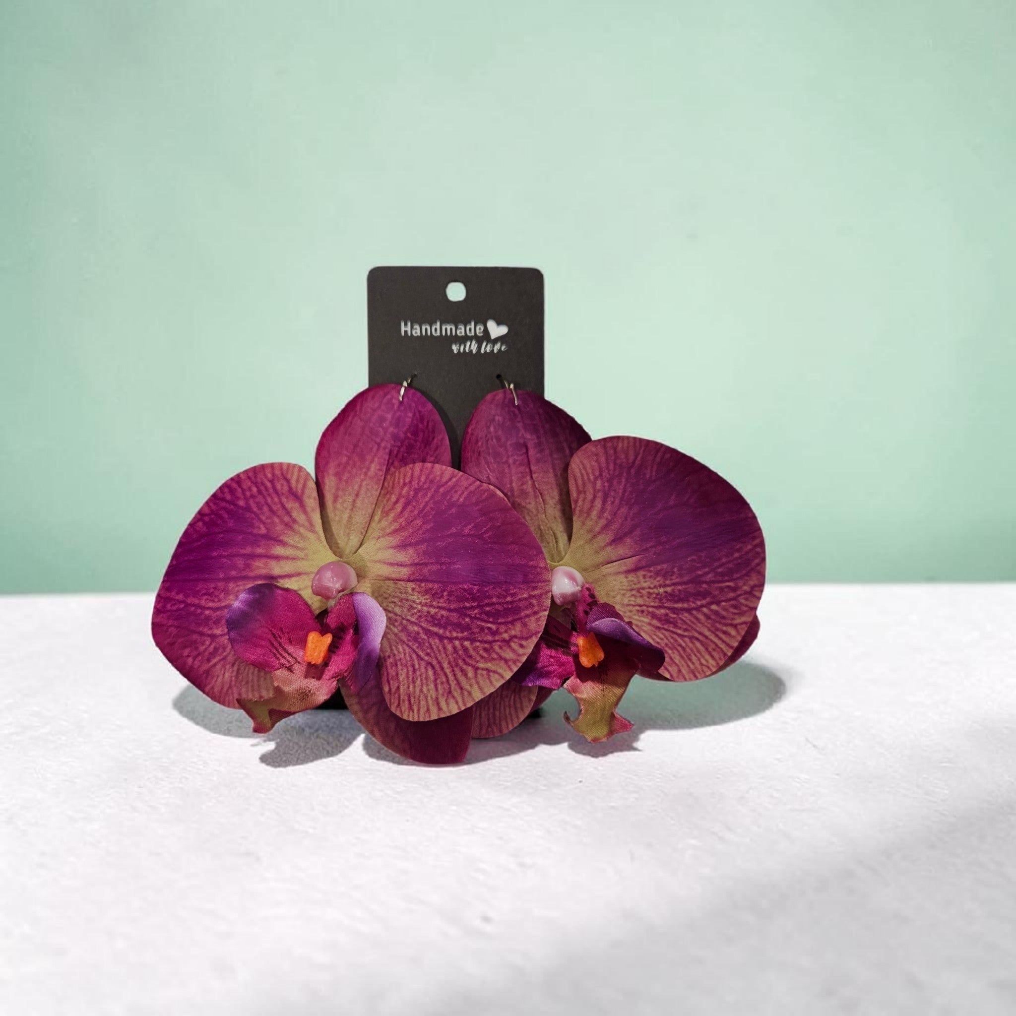 Plum / Violet Orchid Earrings