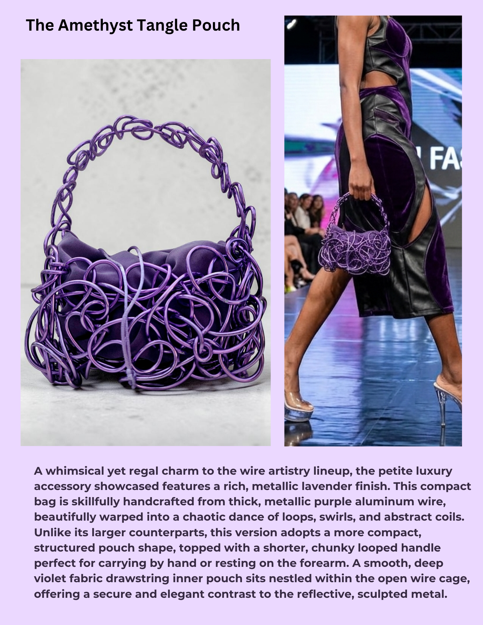 The Amethyst Tangle Pouch Bag