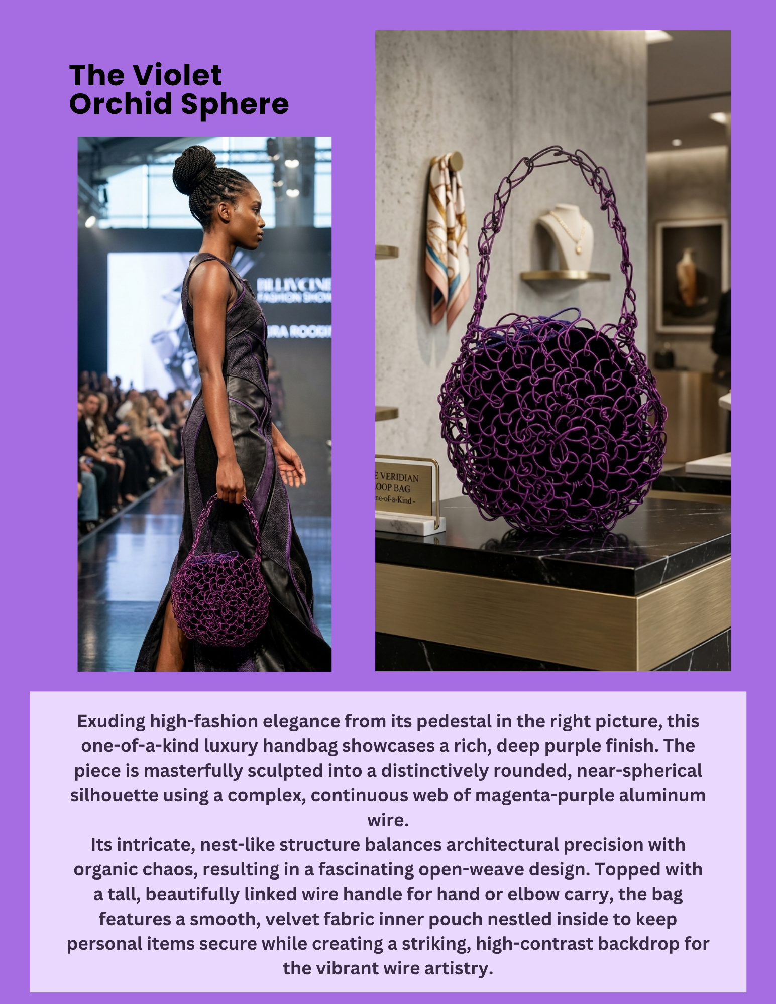 The Violet Orchid Sphere Bag