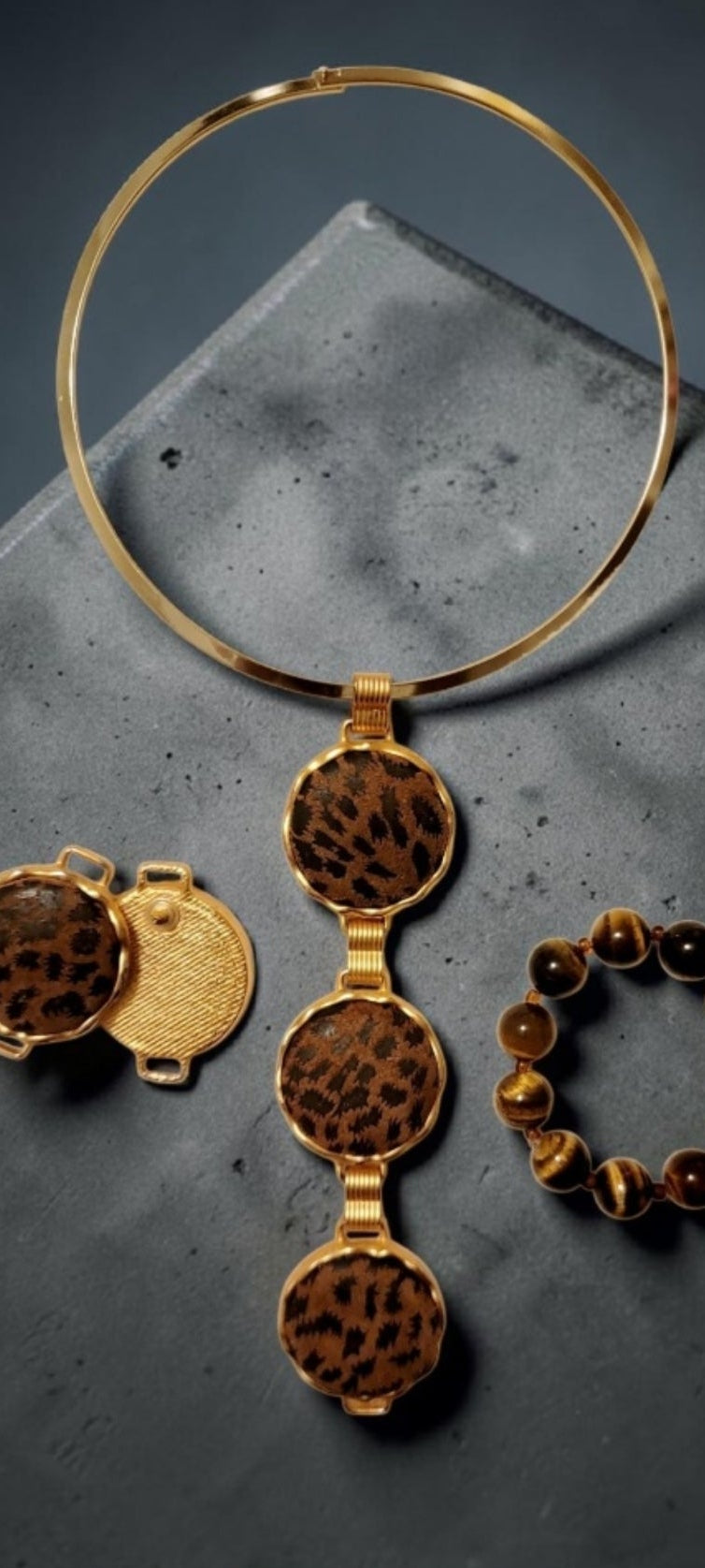 The Eco-Luxe Leopard Upcycled Statement Set