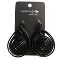 Black Aluminum Spiral Earrings